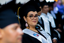 Ceremonia de graduación de estudiantes hondureños. 