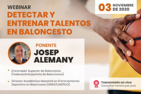 Próximo webinar sobre la detección de talento en baloncesto organizado por UNINI