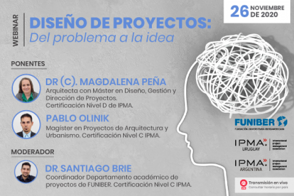 Próximo webinar sobre diseño de proyectos en el que UNINI participará