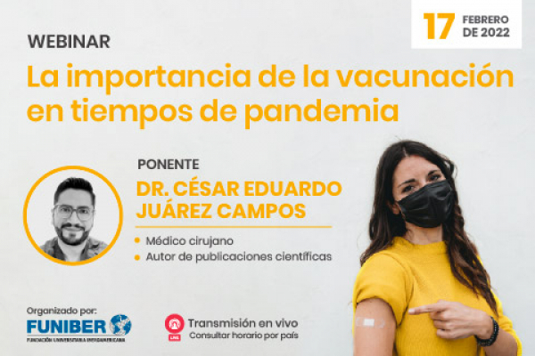 UNIB organiza un webinar sobre la vacunación en pandemia