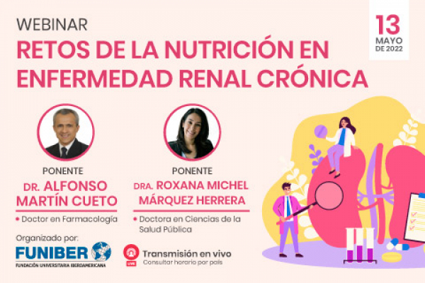 UNIB organiza un webinar sobre tratamiento nutricional en pacientes con Enfermedad Renal Crónica