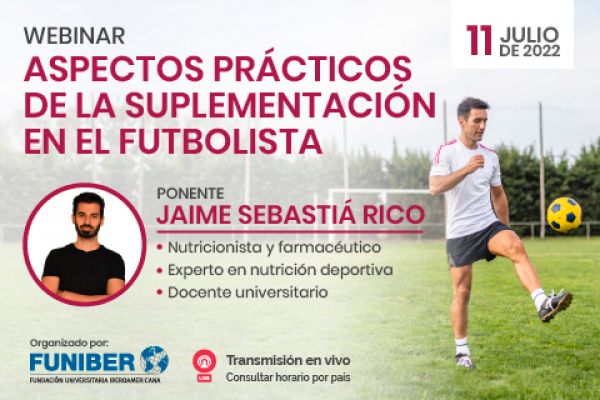 UNIB organiza un webinar sobre la suplementación en el futbolista 