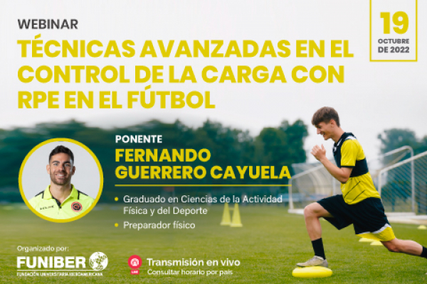 UNIB organiza el webinar «Técnicas avanzadas en el control de la carga con RPE en el fútbol»