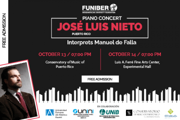 Spanish pianist José Luis Nieto will give two concerts in Puerto Rico