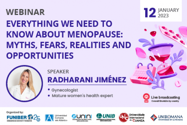 The International Iberoamerican University of Puerto Rico organizes the webinar "Everything we need to know about menopause"