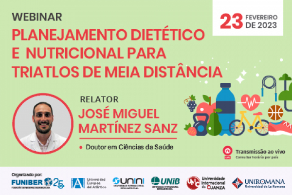 UNIB organiza do webinar sobre planejamento alimentar-nutricional para atletas do triatlo 