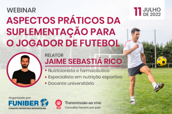 Participação da UNIB no webinar sobre suplementos nutricionais para jogadores de futebol 