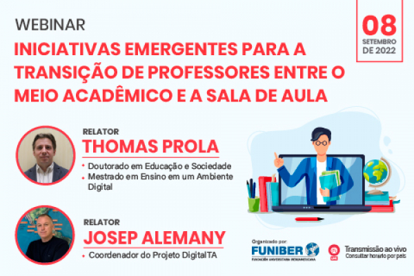 UNIB organiza do webinar "Iniciativas emergentes para as transições de ensino entre a faculdade e a sala de aula"