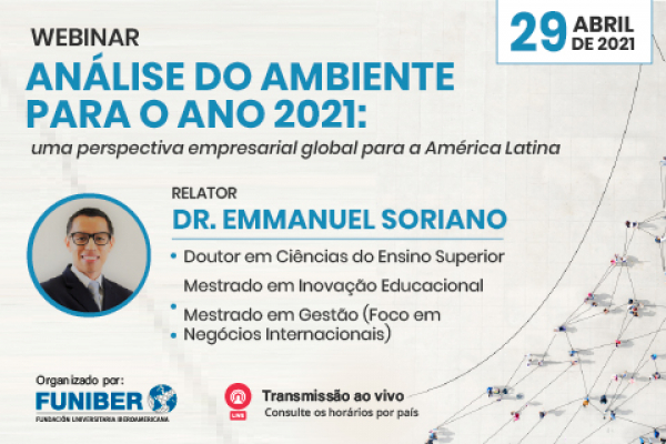 Webinar orientado à perspectiva empresarial latino-americana em que a UNINI Porto Rico participa 