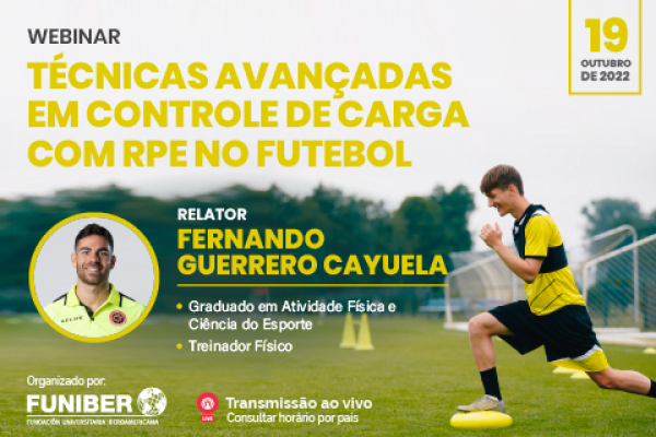 UNIB participa do webinar "Técnicas avançadas em controle de carga com RPE no futebol" 