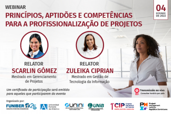 UNIB organiza do webinar sobre profissionalização de projetos