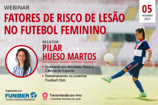 UNIB organiza do webinar sobre os fatores de risco de lesões no futebol feminino 