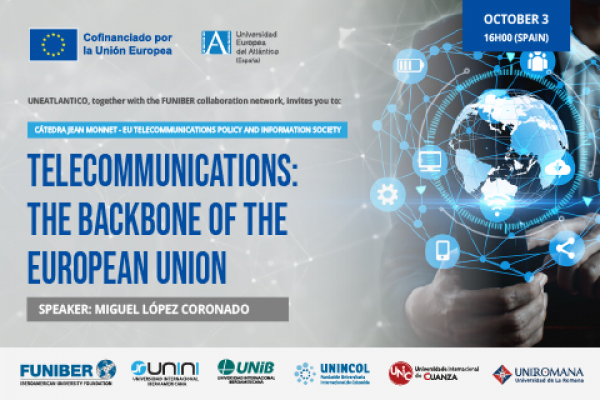 UNIB organizes the webinar "Telecommunications: the backbone of the European Union"