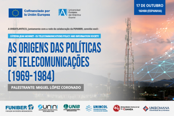 Participação da UNIB no webinar “As origens das políticas de telecomunicações (1969-1984)”