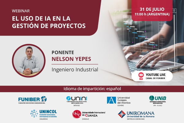 UNIB organiza el webinar «El uso de IA en la Gestión de Proyectos»