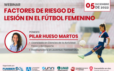 UNIB participa en un webinar sobre los factores de riesgo de lesión en el fútbol femenino
