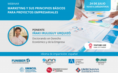UNIB organiza el webinar «Marketing y sus principios básicos para proyectos empresariales»