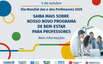 UNIB celebra o Dia Mundial dos Professores com o lançamento de programa para o cuidado dos professores