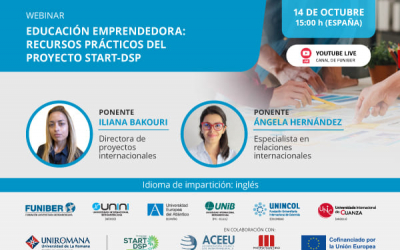 UNIB organiza un webinar sobre educación emprendedora en el marco de los Erasmus Days